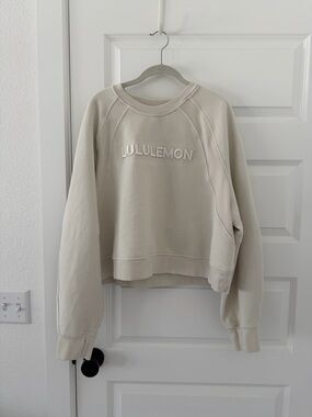 lululemon athletica Cream Crewneck Sweatshirt